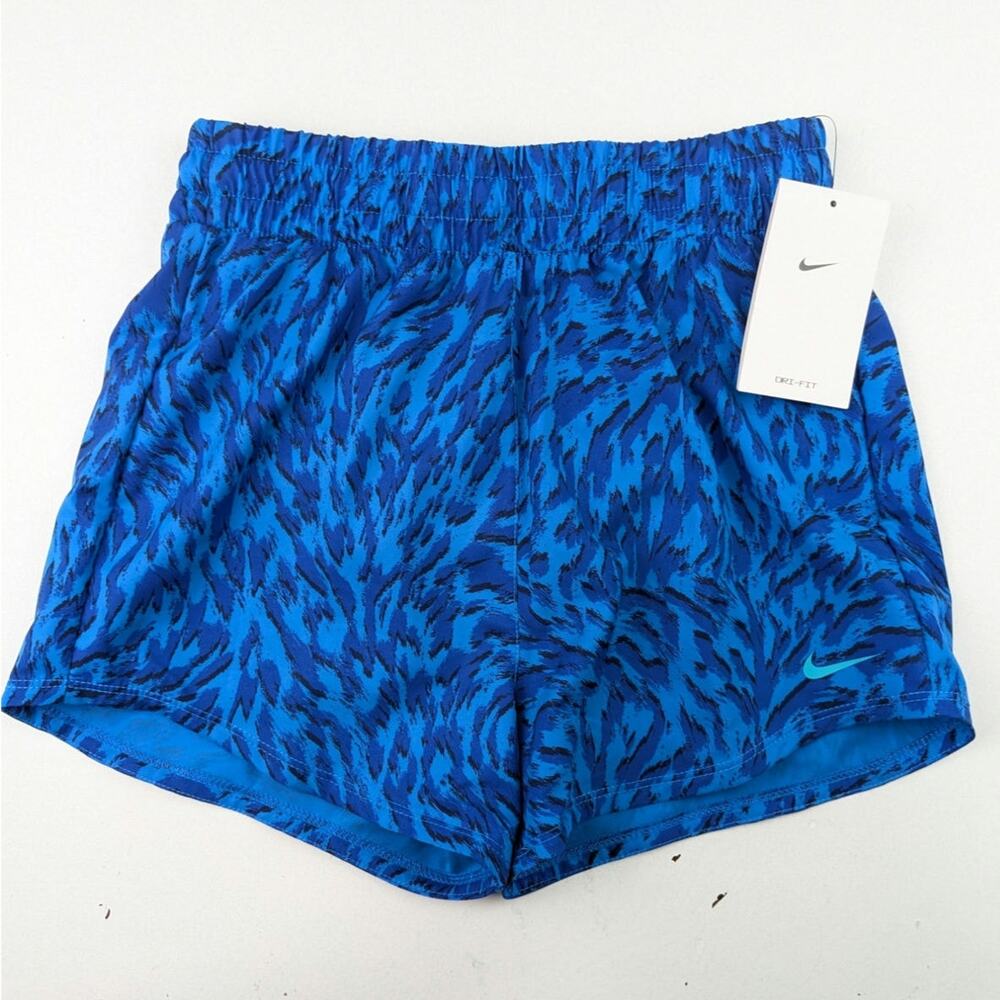 Nike Blue Animal Print Girls Training Shorts